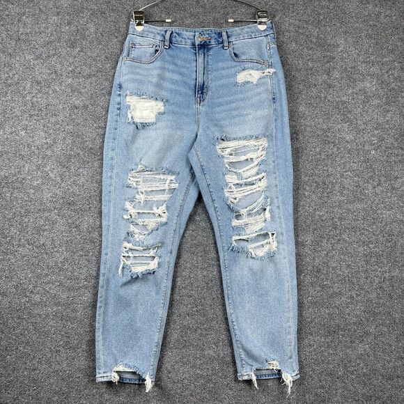 American Eagle Outfitters Denim - American Eagle Women’s Jeans Size 12 Stretch Curvy Mom Distressed Blue Denim